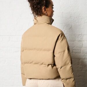 SUMWON Cropped Beige Puffer Jacket